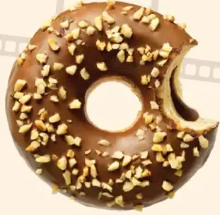 Donut s lieskovoorechovou náplňou