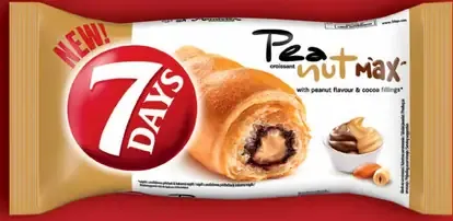 7Days croissant arašidová príchuť a kakao
