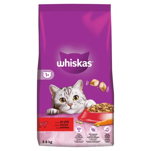 Whiskas 1+ s výborným hovädzím