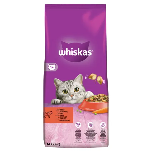 Whiskas 1+ s výborným hovädzím