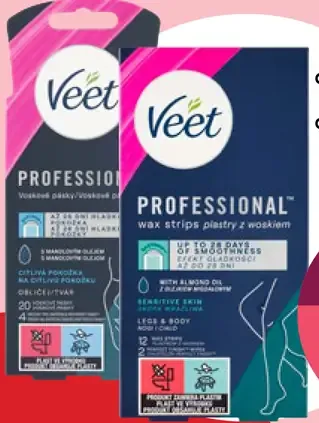 Veet depilačné prúžky na tvár