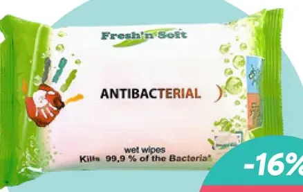Fresh’n soft antibakteriálne vlhčené utierky na ruky