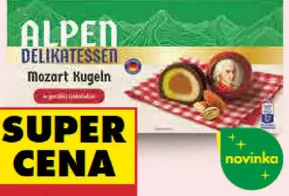 Alpen Delikatessen pralinky Mozartove gule mliečne / horké