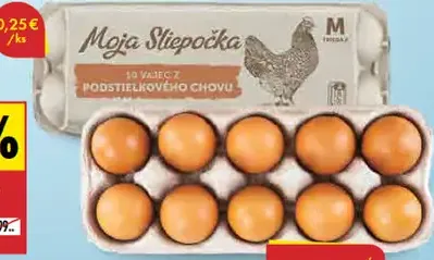 Moja Slepôčka Vajcia M podstielkové 10 ks