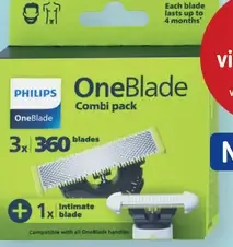 Philips OneBlade Combi pack náhradné holiace hlavice