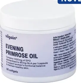 Vilgain Evening Primrose Oil olej z pupalky v kapsulách výživový doplnok