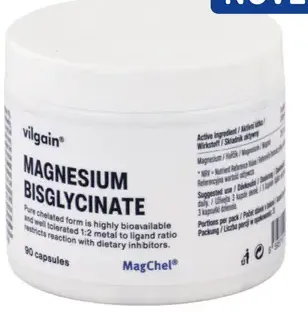 Vilgain Magnesium Bisglycinate kapsuly výživový doplnok
