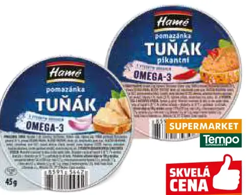Hamé tuniaková nátierka Omega-3