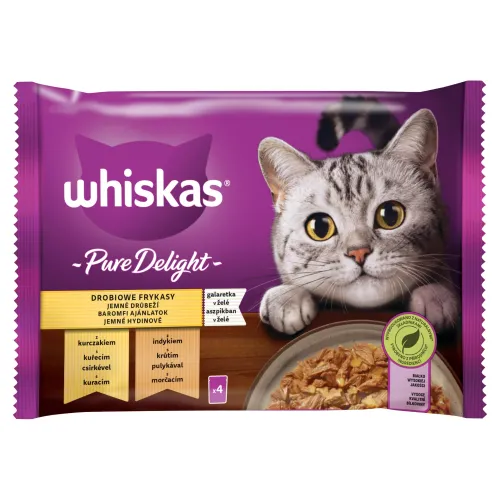 Whiskas Pure Delight jemné hydinové v želé 4 x(340 g)