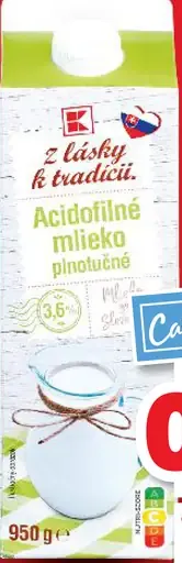 Z lásky k tradícii acidofilné mlieko