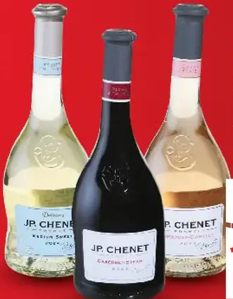 J.P. Chenet víno rôzne druhy Francúzsko
