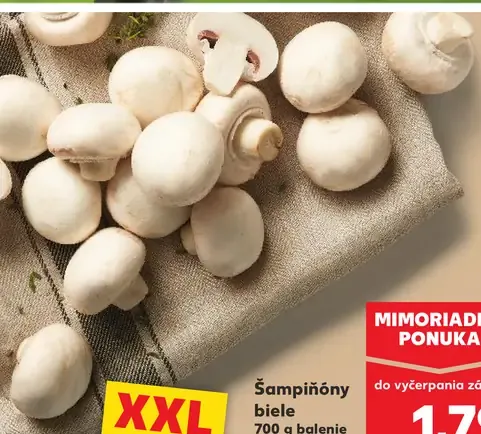 Šampiňóny biele XXL balenie