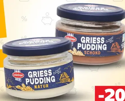 Schärdinger Griess Pudding krupicový puding rôzne druhy
