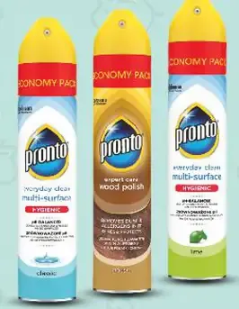 Pronto čistiaci prostriedok rôzne druhy