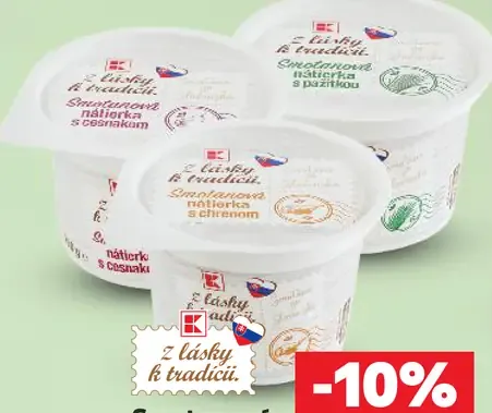 K-Classic smotanová nátierka rôzne druhy