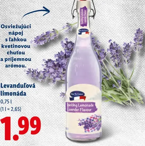 Levanduľová limonáda nealkoholický nápoj
