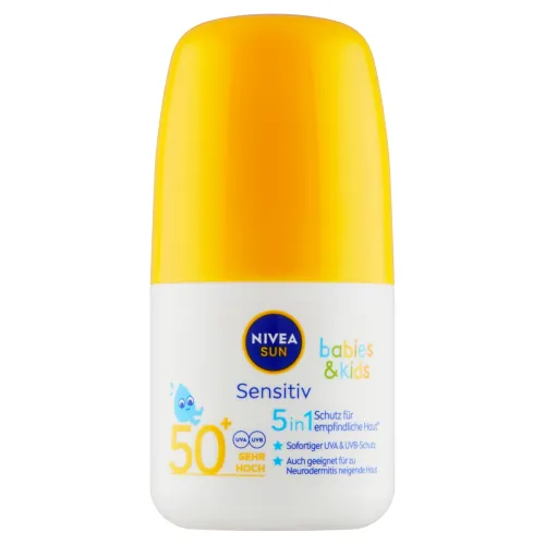 Nivea Sun Sensitive detské mlieko na opaľovanie v guľôčke OF 50+