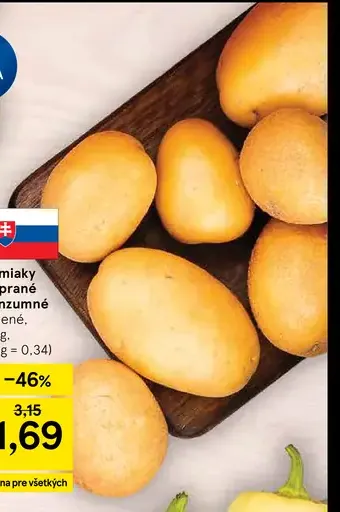 Zemiaky neprané konzumné balené