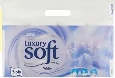 Tesco Soft Luxury toaletný papier 3-vrstvový
