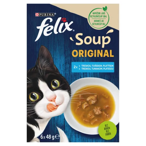 FELIX Soup Original s treskou, platesou a tuniakom 6 x