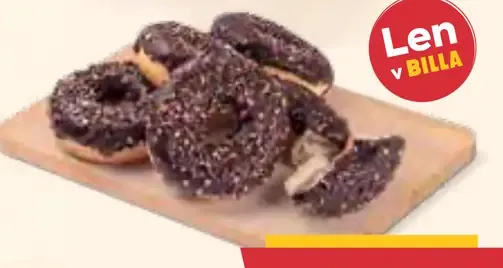 Donut hnedý s drvenými čokoládovými bonbónmi