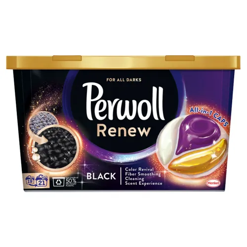 Perwoll Renew Black Caps koncentrovaný preddávkovaný prací prostriedok 21 praní
