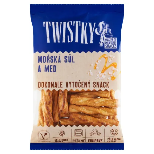 Twistky Snack s medom a jedlou morskou soľou