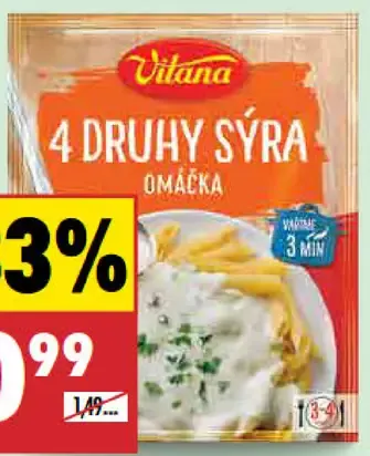 Omáčka štyri druhy syra Vitana