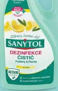 Sanytol dezinfekčný čistič na podlahy citrón