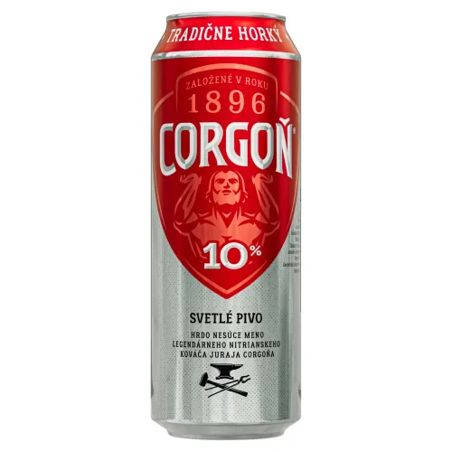 Corgoň 10% svetlé výčapné pivo plechovka