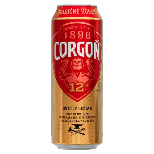 Corgoň 12% pivo svetlý ležiak plechovka