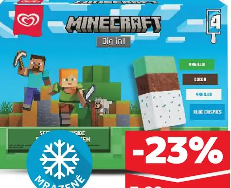 Algida Minecraft mrazený krém