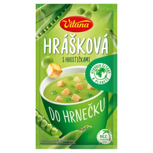 Vitana Do hrnečku Instantná polievka hrášková so žemličkami
