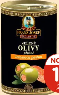 Franz Josef olivy zelené plnené lososom