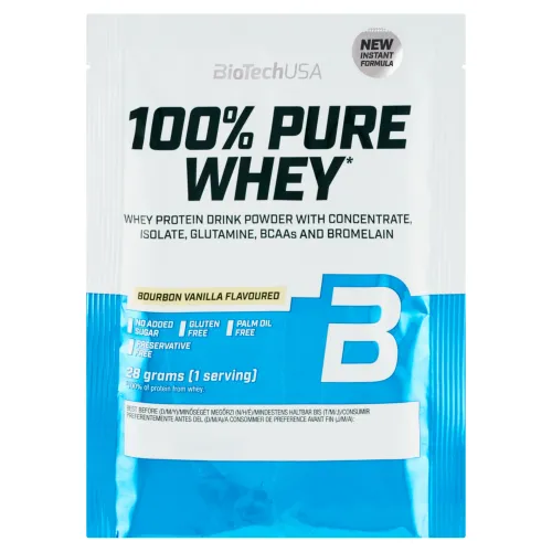 BioTechUSA 100% Pure Whey proteínový nápojový prášok bourbon vanilka