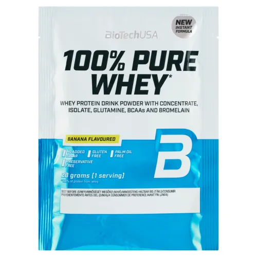 BioTechUSA 100% Pure Whey ochutený bielkovinový nápojový prášok banán