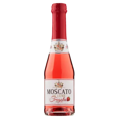Moscato De Luxe Fragola miešaný alkoholický nápoj s jahodovou príchuťou sýtený