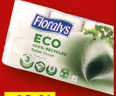 Florays Eco toaletný papier recyklovaný 3-vrstvový