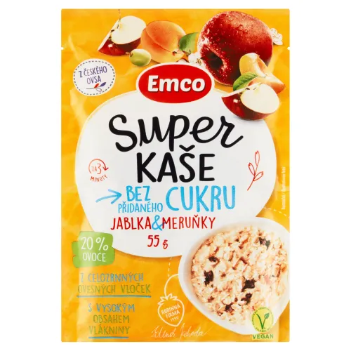 Emco Ovsená kaša bez prídavku cukru jablká a marhule