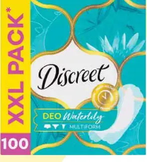 Discreet dámske slipové vložky deo waterlily