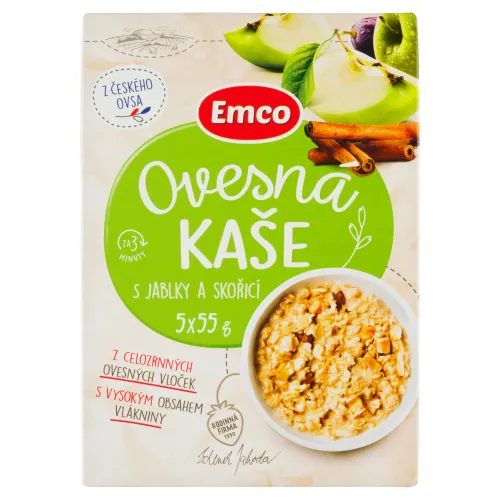 Emco Ovsená kaša s jablkami a škoricou 5 x(275 g)