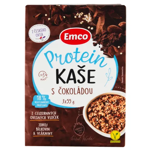 Emco Ovsená kaša proteín s čokoládou 3 x(165 g)