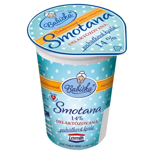Babička Smotana kyslá 14 % Delakto