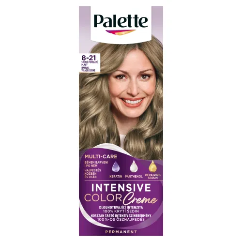Palette Intensive Color Creme farba na vlasy svetlý popolavoplavý 8-21