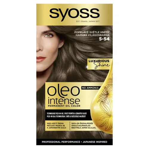 Syoss Oleo Intense Farba na vlasy popolavo svetlo hnedý 5-54