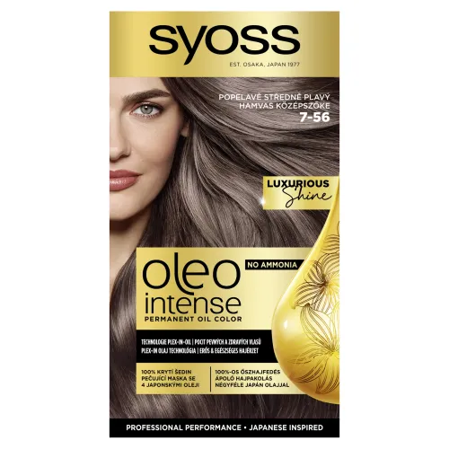 Syoss Oleo Intense Farba na vlasy popolavo stredne plavý 7-56
