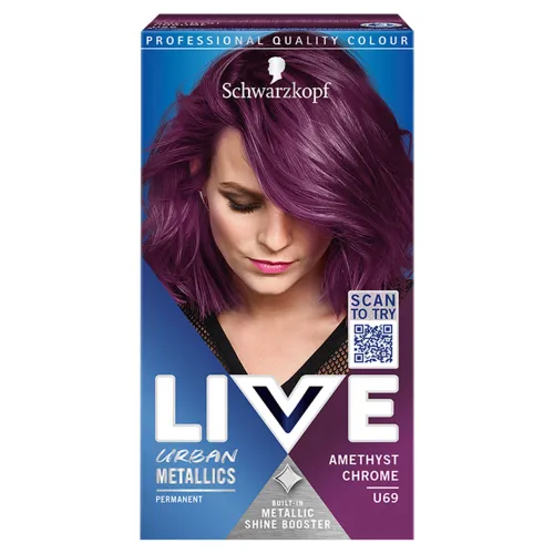Schwarzkopf Live Urban Metallics farba na vlasy fialový chróm U69