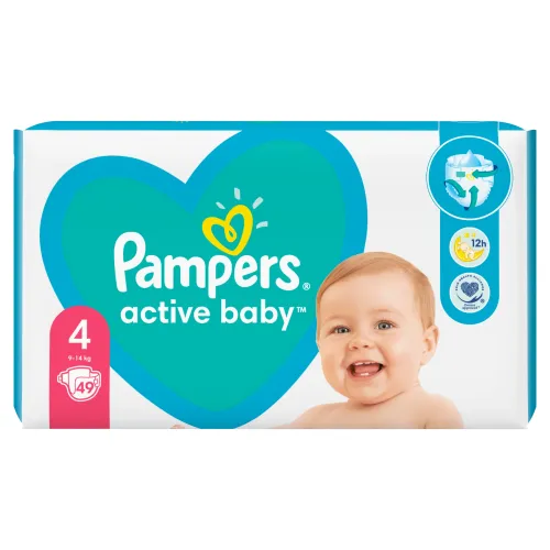 Pampers Active Baby Plienky Veľ. 4 ks49, 9kg-
