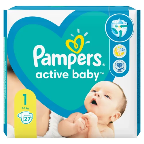 Pampers Active Baby Plienky Veľ. 1 ks27, 2kg-