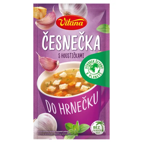 Vitana Do hrnečku Instantná polievka cesnačka so žemličkami